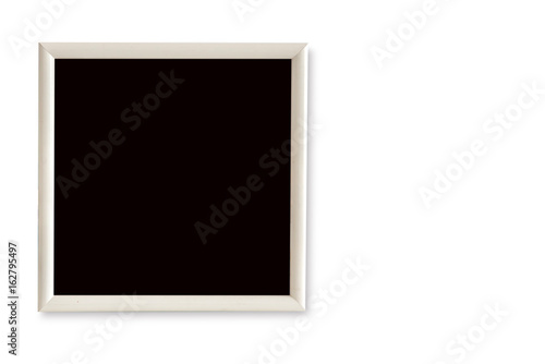 empty picture frame on a white background.