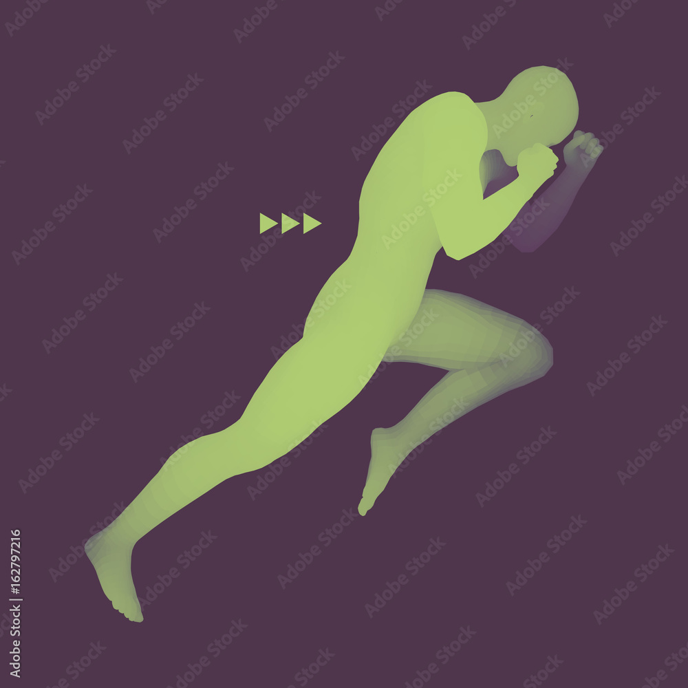 Fighter. Sports concept. 3D Model of Man. Human Body. Sport Symbol. Design Element. Vector Illustration. Fighter. Sports concept. 3D Model of Man. Human Body. Sport Symbol. Design Element. Vector Illustration.