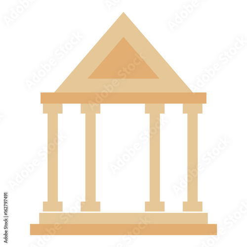 bank building isolated icon vector illustration design