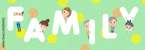 family character illustration font title Design