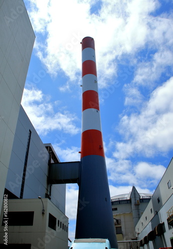 Chimney of the garbage treatment plant