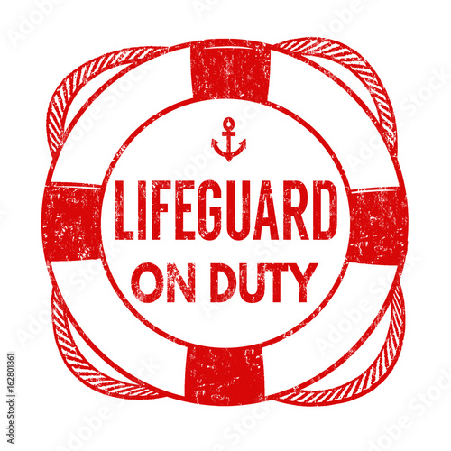 Lifeguard sign or stamp