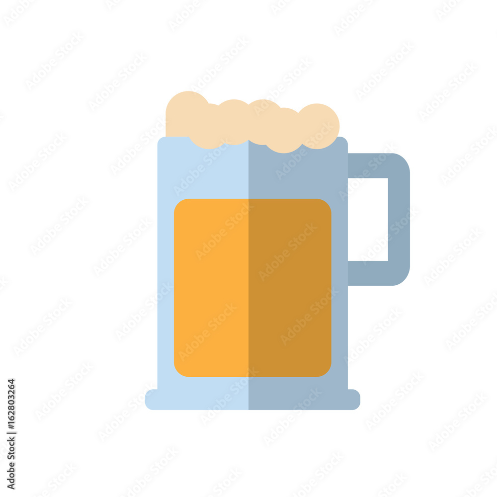 Beer mug with foam flat icon, filled vector sign, colorful pictogram isolated on white. Symbol, logo illustration. Flat style design Beer mug with foam flat icon, filled vector sign, colorful pictogram isolated on white. Symbol, logo illustration. Flat style design