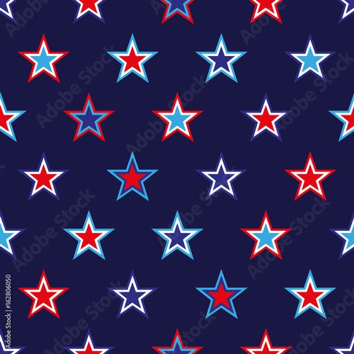 vector 4th of July seamless pattern with stars © merydolla