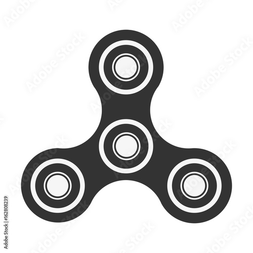 Hand Spinner Logo, Emblems and Icon. Fidget Spinners. Anti Stress toy.