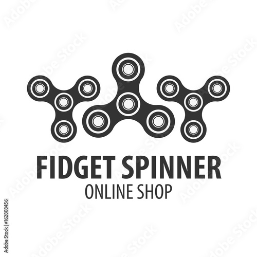 Hand Spinner Logo, Emblems and Icon. Fidget Spinners. Anti Stress toy.