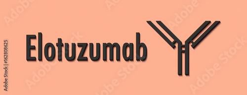 Elotuzumab monoclonal antibody drug. Targets SLAMF7 (CD319) and is used in the treatment of multiple myeloma. photo