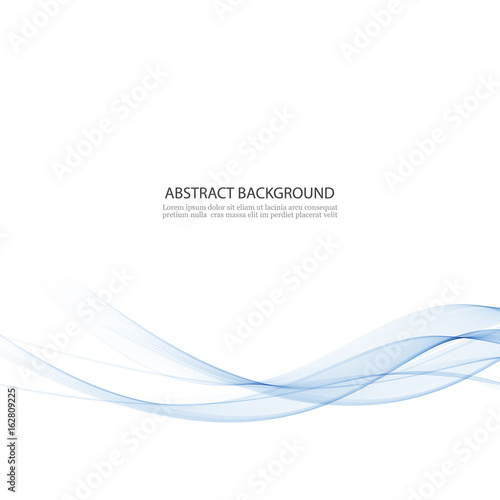 Abstract vector background, blue waved lines