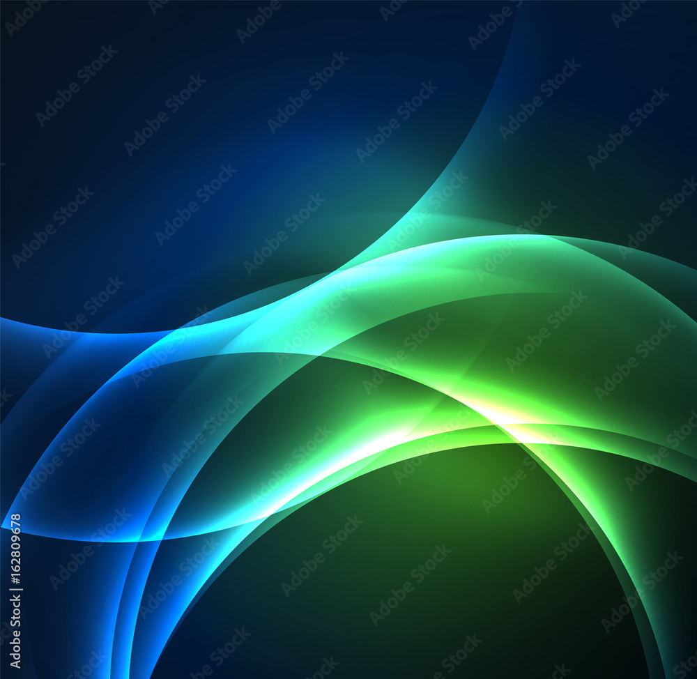 Fototapeta premium Glowing geometric shapes