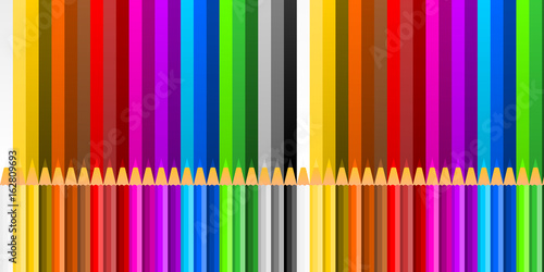 Crayons et Bandes de Couleurs