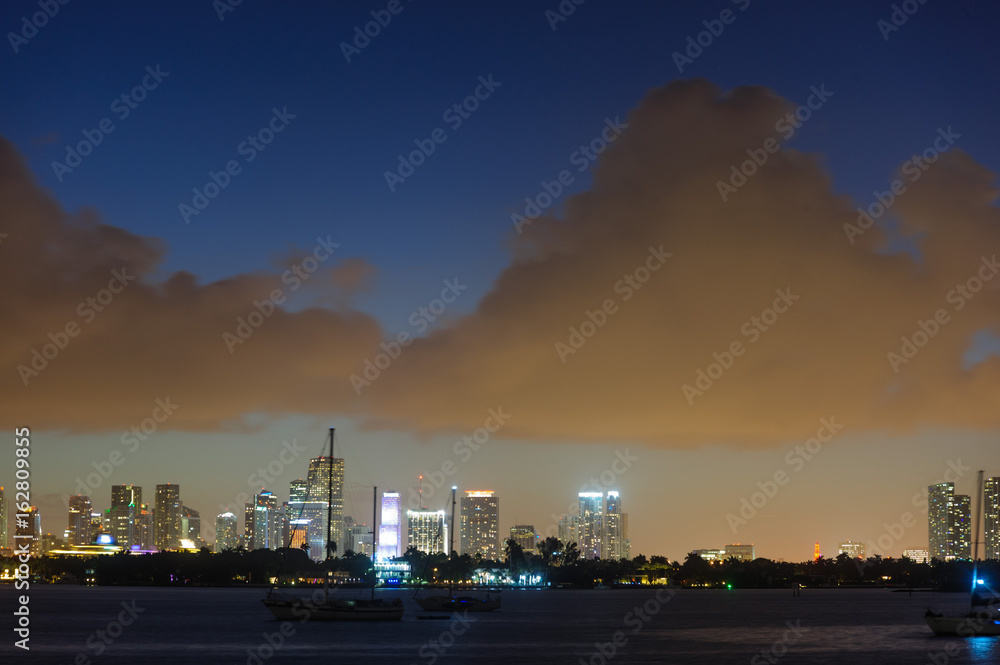 Miami Skyline at Night