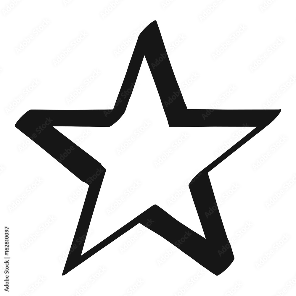 vector illustration of big black grunge star