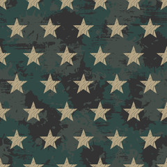 Fototapete Militärmuster Camouflage Sterne Muster Grunge Optik  © merydolla