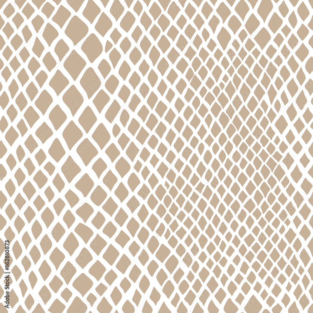 vector seamless beige pattern of snake