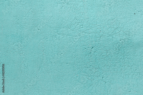 Texture of old paint turquoise color