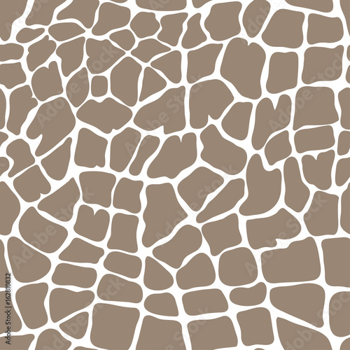vector seamless brown pattern of giraffe