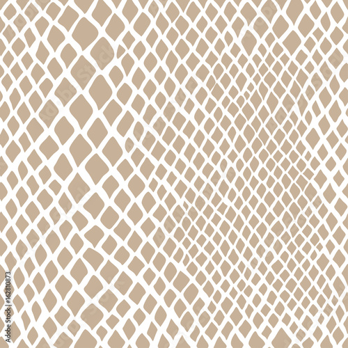 vector seamless beige pattern of snake Fototapet