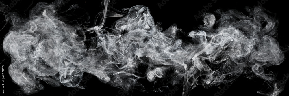 Obraz biały dym na czarnym tle
