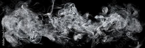 Fototapeta biały dym na czarnym tle