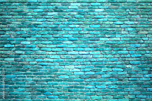 Brick wall of blue color, the texture of the stone surface