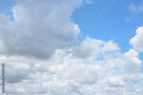 Blue sky background with cloud strom