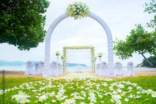 wedding ceremony on the beach.