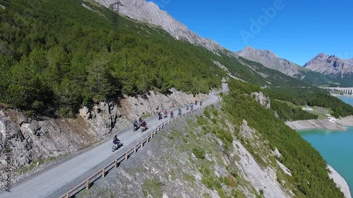 Bikers in Valtellina - Stelvio National Park photo