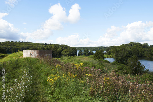 Hald Ruin ner Hald Lake in Denmark photo