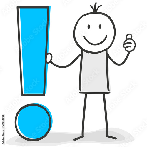 Figur positiv mit Ausrufezeichen