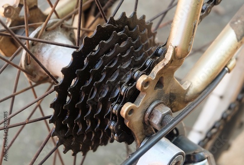 Close Up of A Mountain Bicycle Gears Mechanism