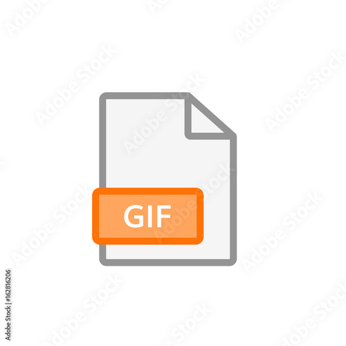 Gif file icon gif format document symbol vector image 