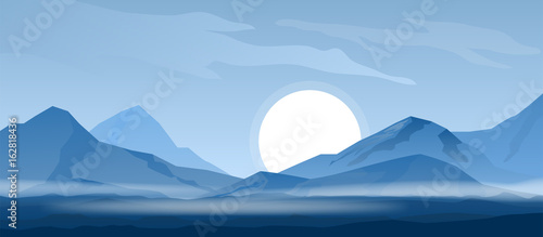 Simple mountain background