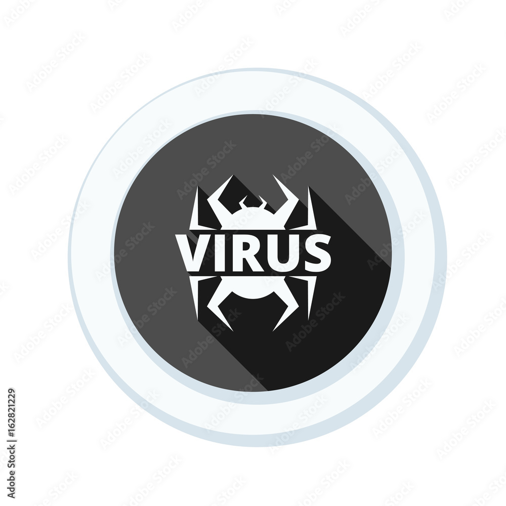 Virus hazard sign illustration