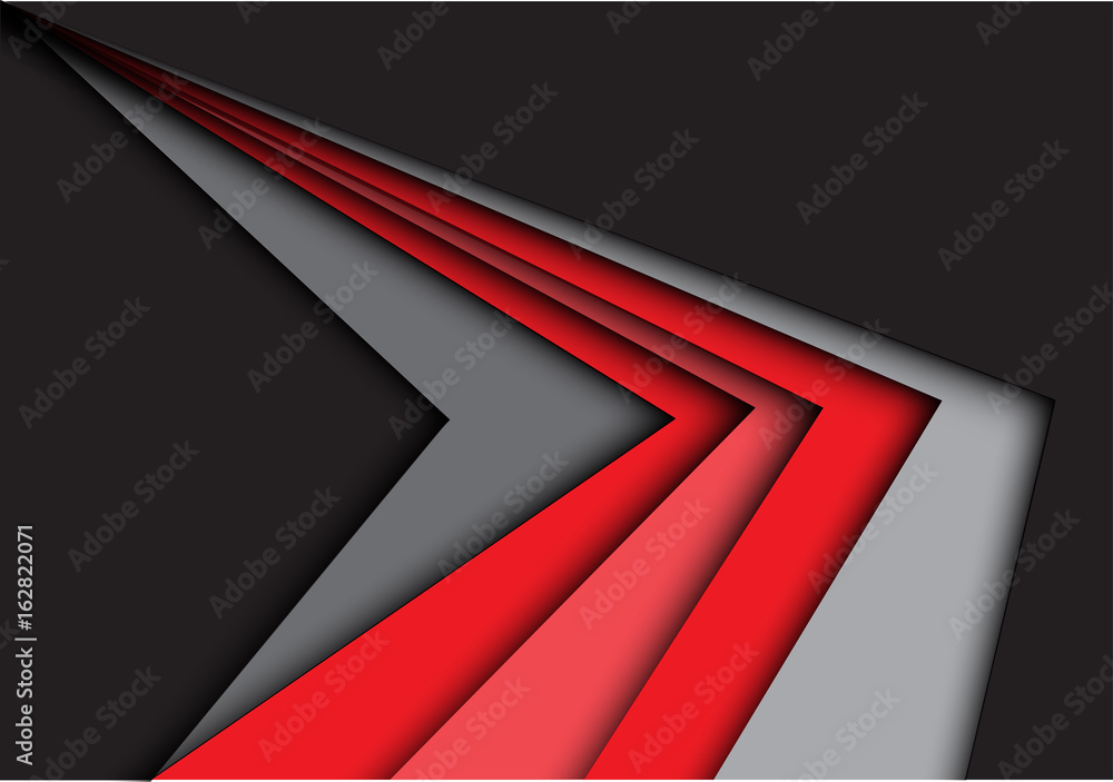 Abstract red gray arrow overlap design modern futuristic creative background vector illustration. Abstract red gray arrow overlap design modern futuristic creative background vector illustration.