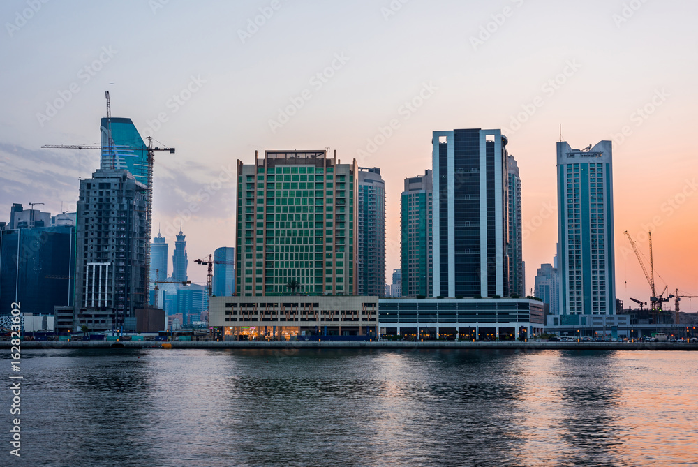 dubai marina modern buildings business bay