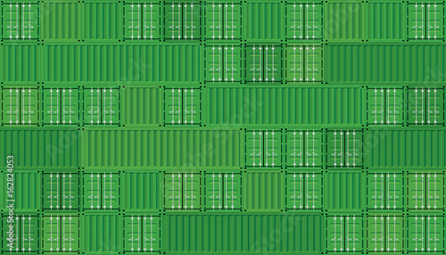 Vector of cargo shipping containers for freight transport and global logistics.