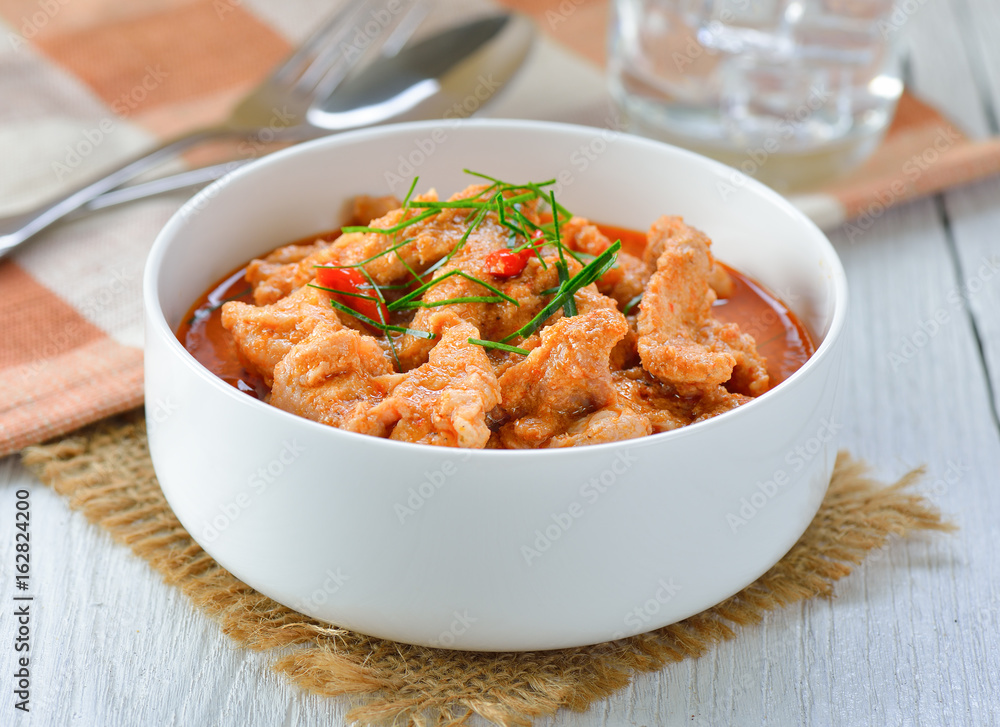 Panang curry with pork .thai food Panang curry with pork .thai food