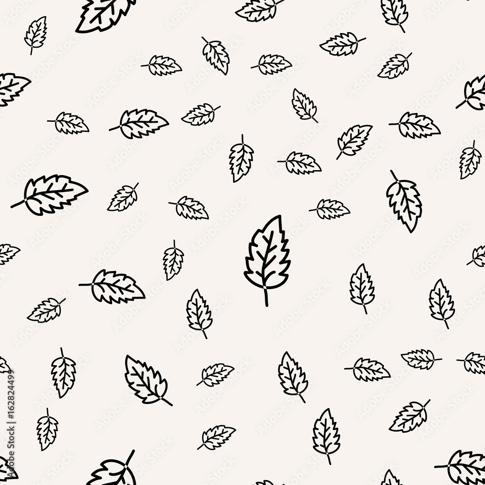 Seamless leaves pattern. Stylized leaf decirative design background. Seamless leaf design Seamless leaves pattern. Stylized leaf decirative design background. Seamless leaf design