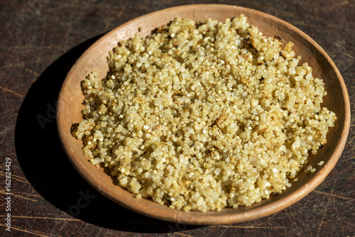 cooked quinoa grains