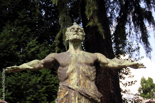 Jesus Sculpture in Milan Monumental Cemetery