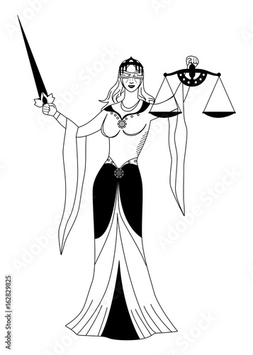 the justice woman black