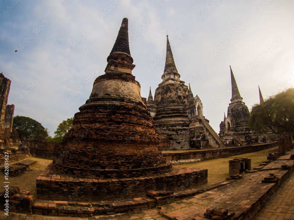 Wat Phra Sri Sanphet at Ayutthaya Historical Park Thailand.