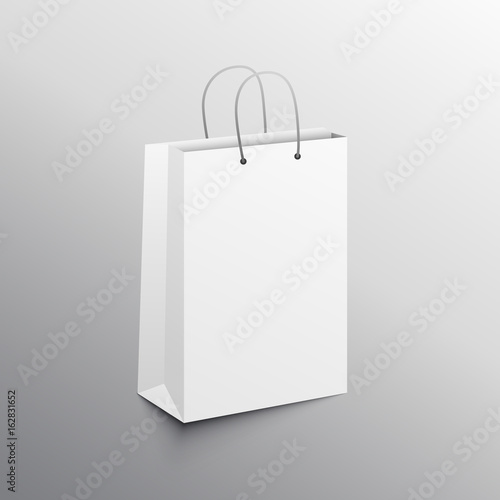 empty shopping bag mockup design template