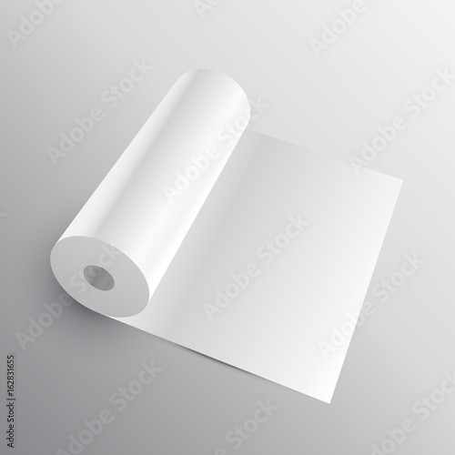 3d paper roll or fabric mockup