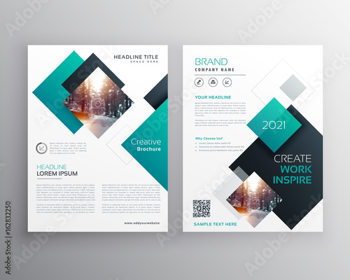 modern blue brochure cover design annual report flyer template