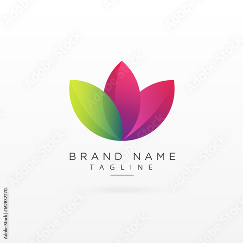 Fototapeta Naklejka Na Ścianę i Meble -  leaf logo concept design in colorful style