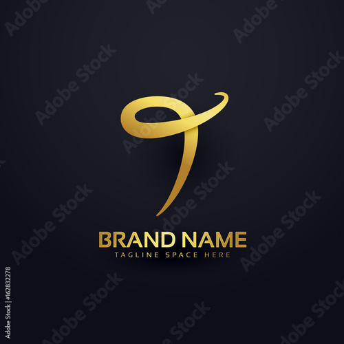 abstract letter T logo design concept