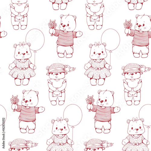 Fototapeta Niedźwiedzie z kreskówek