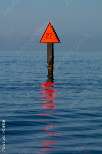 water way channel marker red 