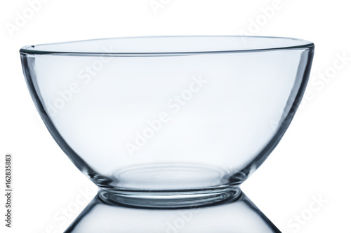 Glass empty deep bowl